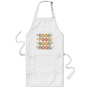Tablier Long Bonne nourriture, bonne humeur - Chef gourmand Apr