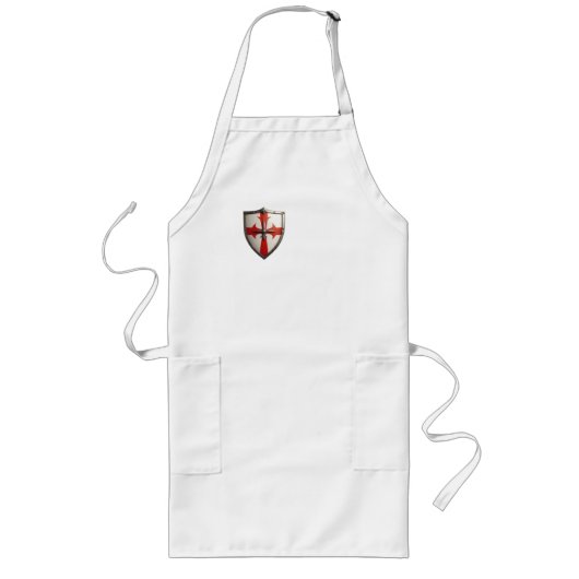 Tablier Long bouclier de croiseur avec patte de croix rouge (Devant)