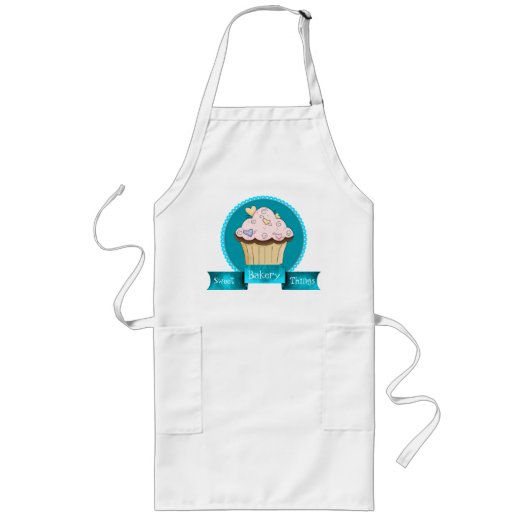 Tablier Long Boulangerie Douce Cupcake Custom Apron (Devant)