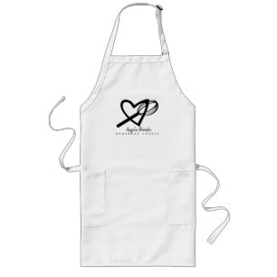 Tablier Long Boulangerie Heart Love Gâteau Business Whisk Main 