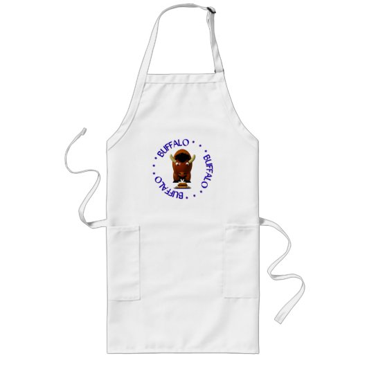 Tablier Long Buffle mignonne avec du boeuf sur Weck et des aile (Devant)