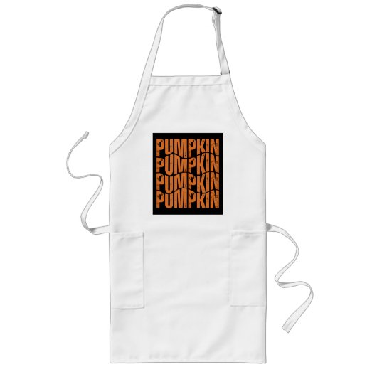 TABLIER LONG CADEAU DE TYPOGRAPHIE DE CITROUILLE (Devant)