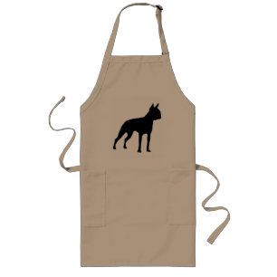 Tablier Long Cadeaux de chien de Boston Terrier (noir)