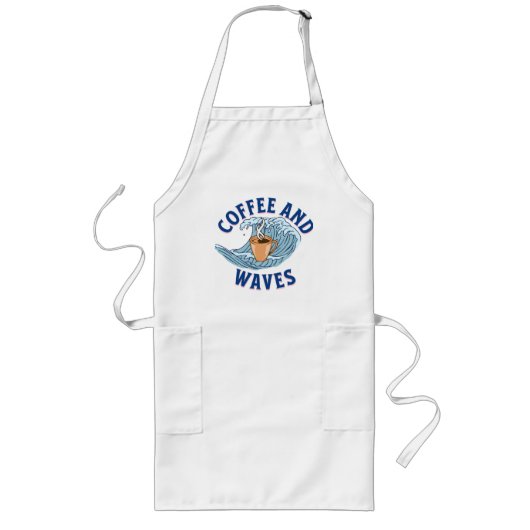 Tablier Long Café et Vagues (Devant)