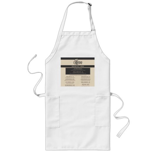 Tablier Long Café Kanela's Menu Apron (Devant)