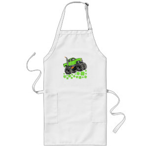 Tablier Long Camion Monstre Chanceux de la Saint-Patrick pour T