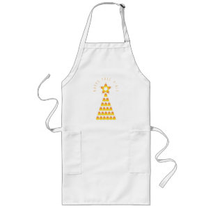 Tablier Long Candy Corn Christmas Tree Automne Carte de voeux T