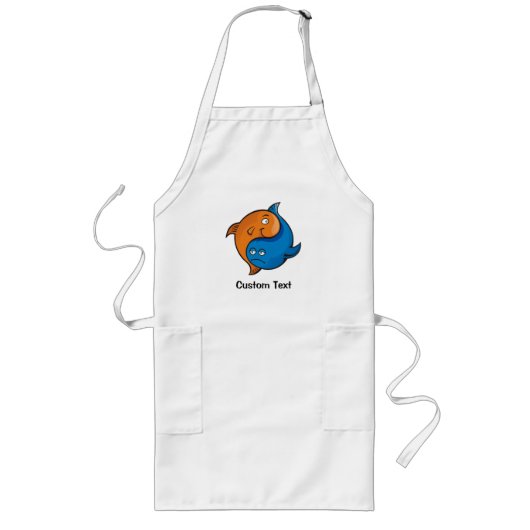 Tablier Long Caricature de poisson Yin Yang (Devant)