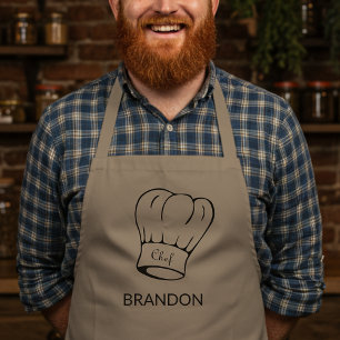 Tablier Long Casquette de chef personnalisée pour grillades