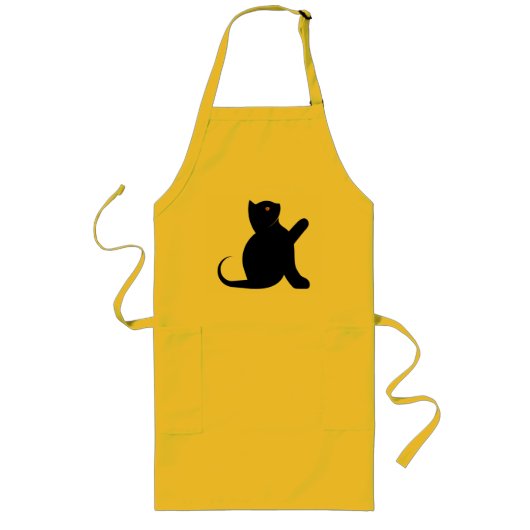 Tablier Long Cat dit bonjour (Devant)