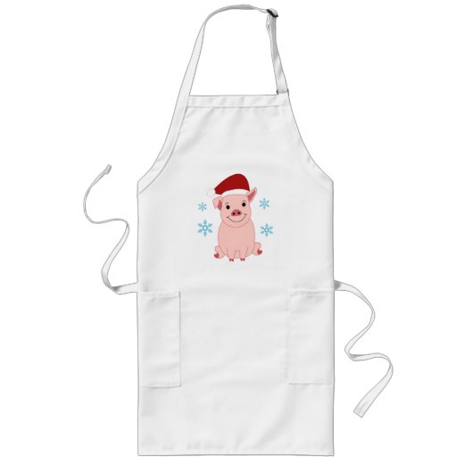 Tablier Long Cerdito navideño sonriente (Devant)