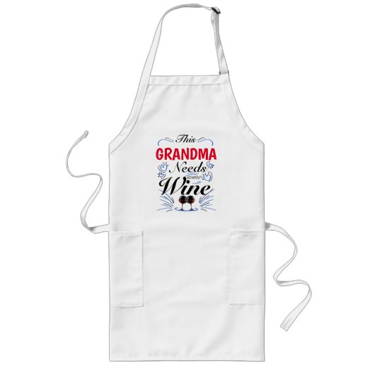 Tablier Long Cette Grand-Mère A Besoin De Vin (Devant)