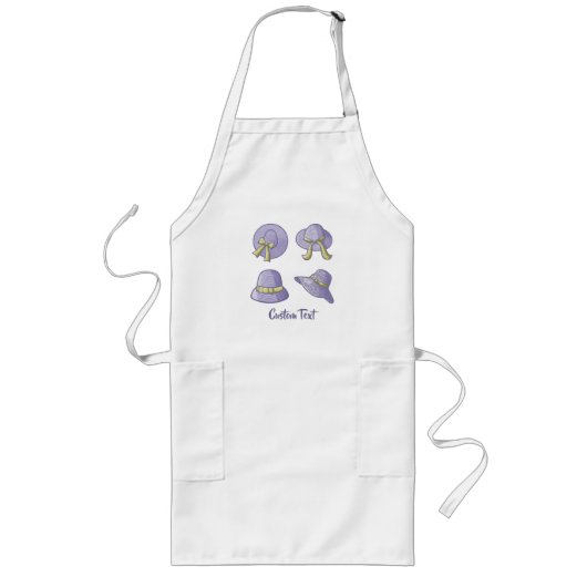 Tablier Long Chapeaux d'été pour femmes lilas (Devant)