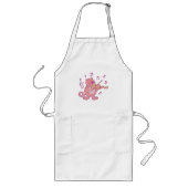 Tablier Long Chat rose avec violon (Devant)