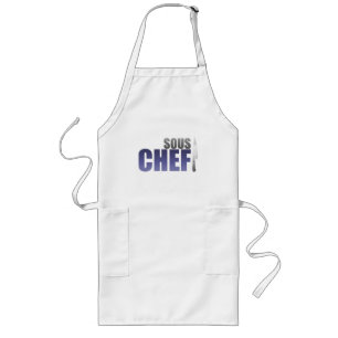 Tablier Long Chef bleu de Sous