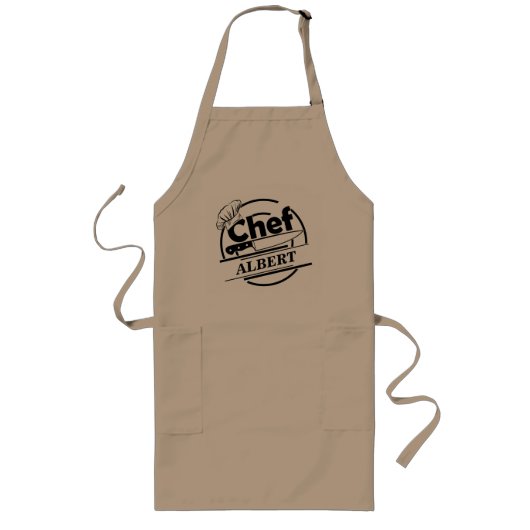 Tablier Long Chef customisé Cute Apron Pour Femmes Hommes (Devant)