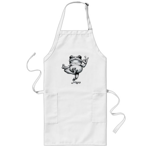 Tablier Long Chef-d'œuvre de Grenouille Zen (Devant)