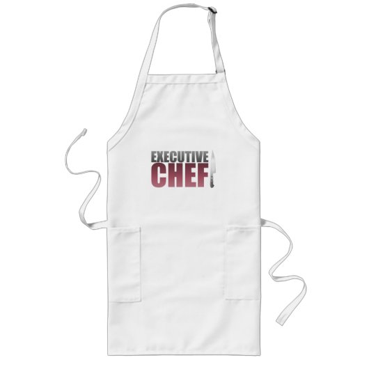 Tablier Long Chef exécutif rouge (Devant)