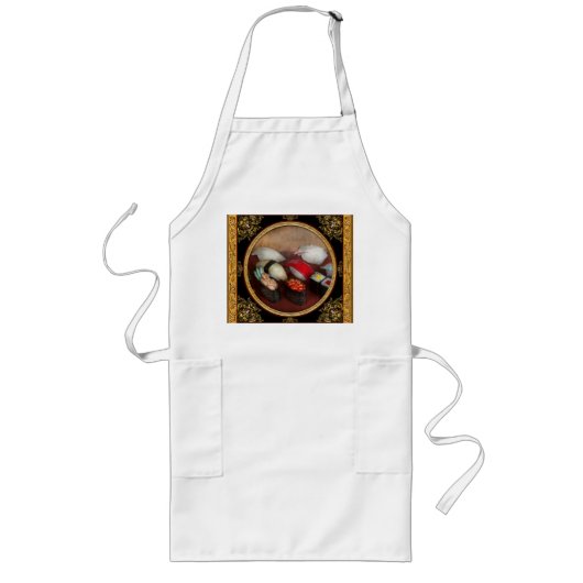 Tablier Long Chef - Nourriture - Oh, j'ai mangé du sushi hier s (Devant)