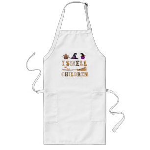 Tablier Long Chemise de Halloween pour dame de cantine « Je sen