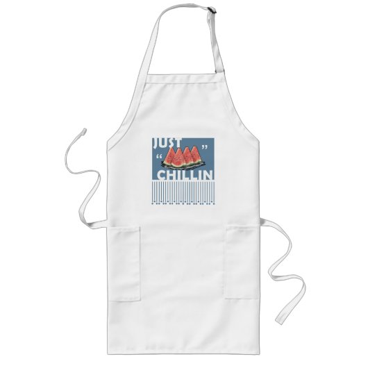 Tablier Long chemise Tri-Blend pastèque (Devant)