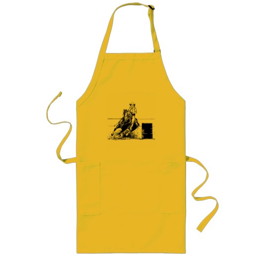 Tablier Long Cheval de course de baril (Devant)