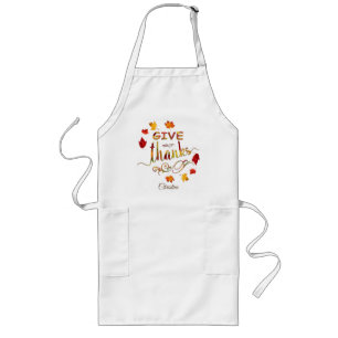 Tablier Long Chic Donner Merci Automne Rustique Thanksgiving Mo