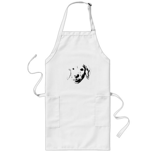 Tablier Long Chien de Bande Dessinée de Cuisine (Devant)