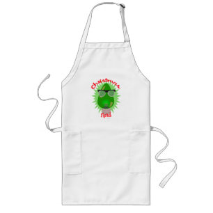 Tablier Long Christmas Nerd Holiday Lightbulb Fun Motto