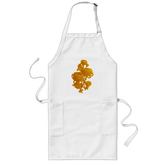 Tablier Long Chrysanthème jaune (Devant)
