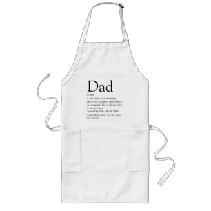 Tablier Long Citation de définition de papa personnalisée