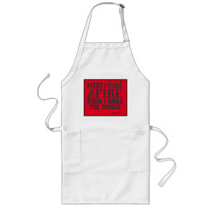 Tablier Long Citation drôle de grillardin de BBQ personnalisabl