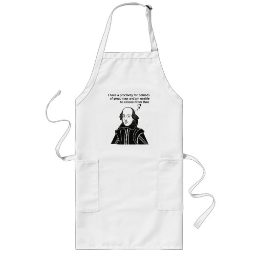 Tablier Long Citation drôle de Shakespeare (Devant)
