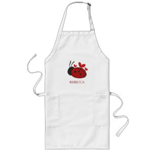 Tablier Long coccinelle personnalisée