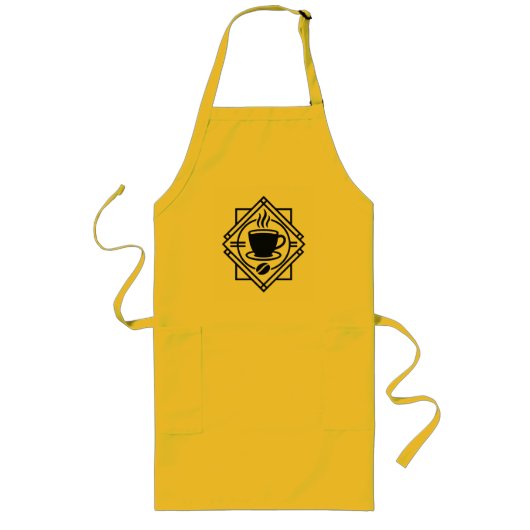 Tablier Long Coffee Emblem Apron – Minimalist Café Logo (Devant)