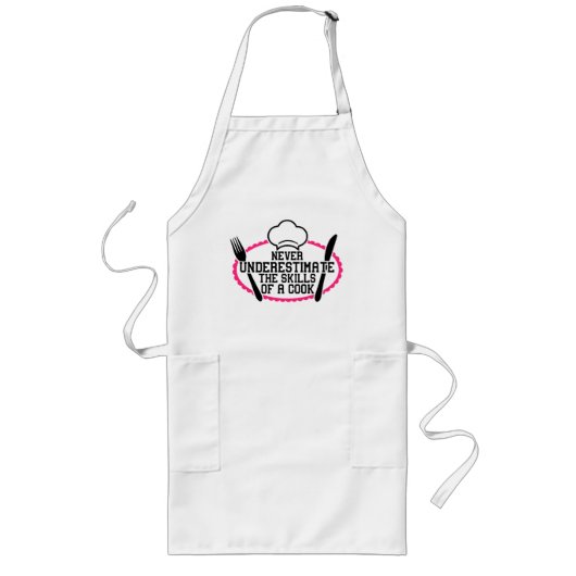Tablier Long Compétences d'un cuisinier Cadeau drôle de chef (Devant)
