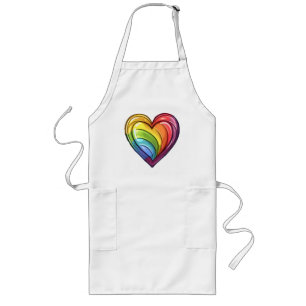 Tablier Long Conception cardiaque gay pride