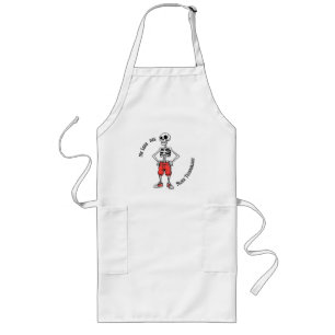Tablier Long Conception de forme physique de squelette drôle