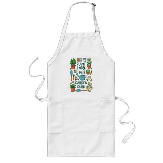 Tablier Long Conception de gourou de jardin de dame de plante (Devant)