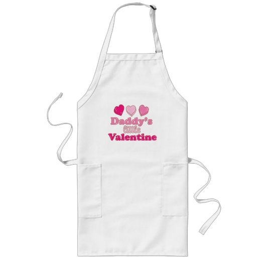 Tablier Long Conception de la petite Saint-Valentin de papa ave (Devant)