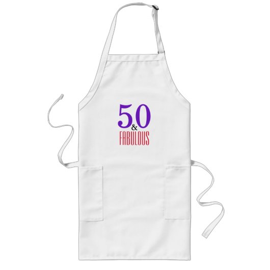 Tablier Long Confiance de cuisine typographique 50 & Fabuleuse (Devant)