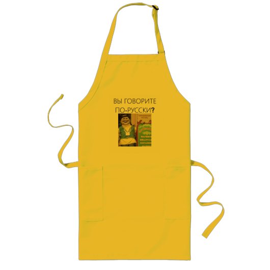 Tablier Long cooking apron russian languan (Devant)