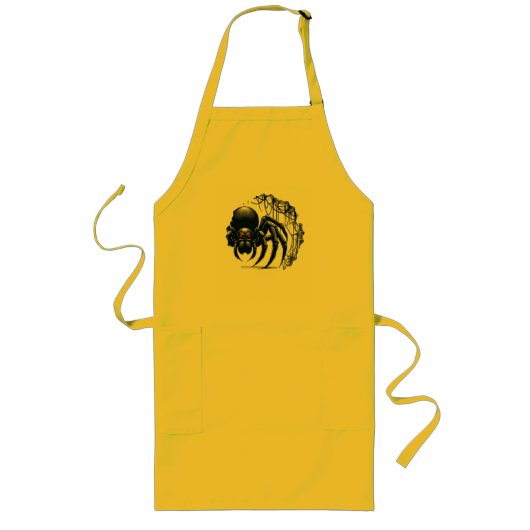 Tablier Long Copy of Creepy Black Spider Gothic Design (Devant)
