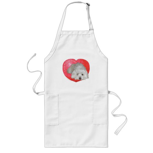 Tablier Long Coton de Tulear Saint-Valentin (Devant)