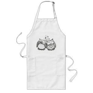 Tablier Long Couples mignons de hibou
