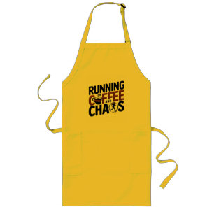 Tablier Long Courir sur le café et le chaos