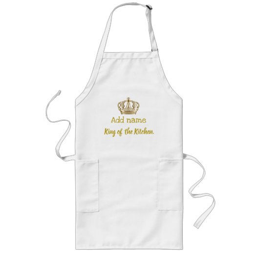Tablier Long Coutume, roi de la cuisine (Devant)