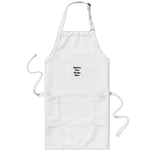 Tablier Long Create Your Own white  (Devant)