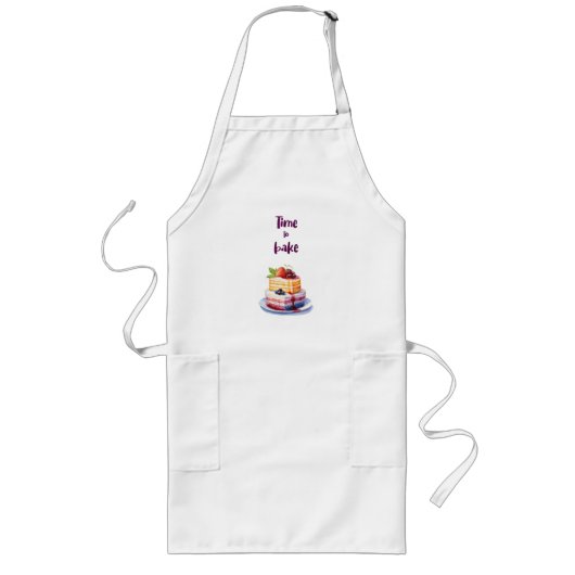 Tablier Long Création de gâteau sucré (Devant)