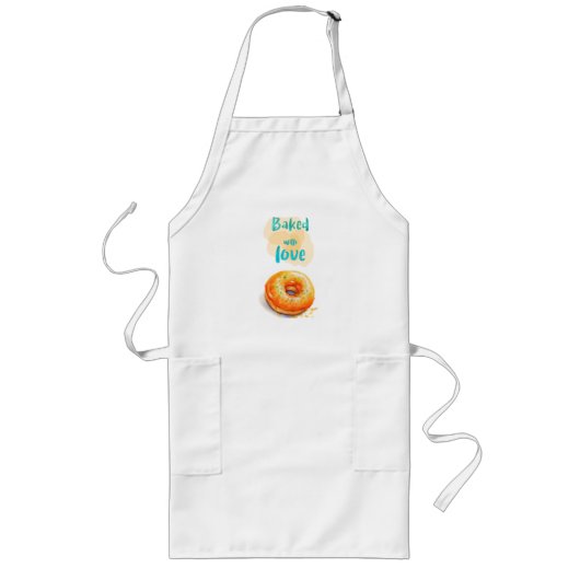 Tablier Long Création de gâteau sucré (Devant)